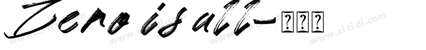 Zero is all字体转换